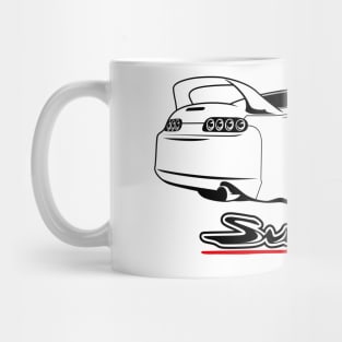 Super car Supra 4th Generation JZA80 mk4 black rear Mug